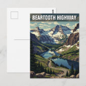 Montana Beartooth Highway reizen Briefkaart (Voorkant / Achterkant)