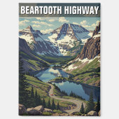 Montana Beartooth Highway reizen Magneet (Voorkant)