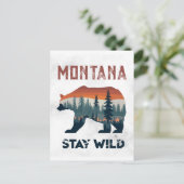  Montana Beer Stay Wild Travel Briefkaart (Staand voorkant)