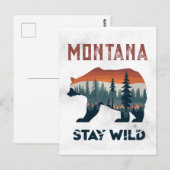  Montana Beer Stay Wild Travel Briefkaart (Voorkant / Achterkant)
