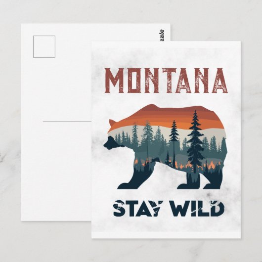  Montana Beer Stay Wild Travel Briefkaart (Voorkant / Achterkant)