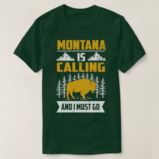Montana belt en ik moet gaan1 t-shirt (Design voorkant)
