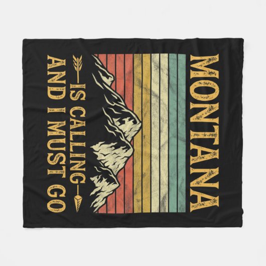 Montana belt en ik moet gaan fleece deken (Voorkant (Horizontaal))