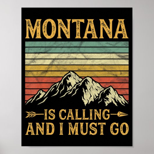 Montana belt en ik moet gaan poster (Voorkant)
