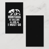 Montana belt en ik moet naar Beer en bergplaats ga Visitekaartje (Voorkant / Achterkant)