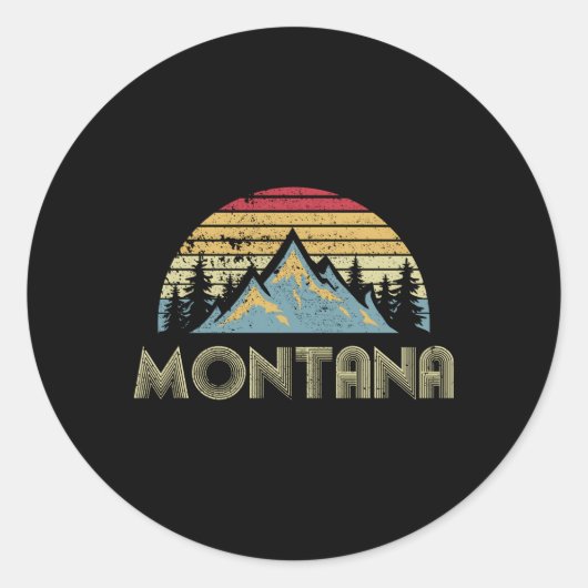 Montana Bergen Camg Wandelen Ronde Sticker (Voorkant)