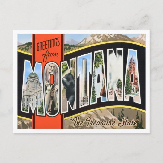 Montana  Big Letters Briefkaart (Voorkant)