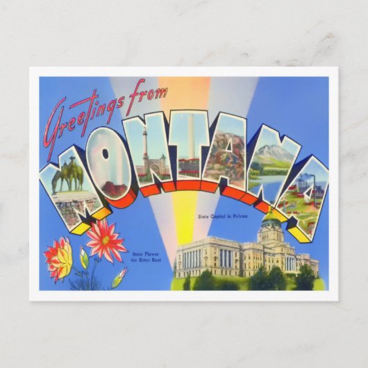 Montana  Big Letters Briefkaart (Voorkant)