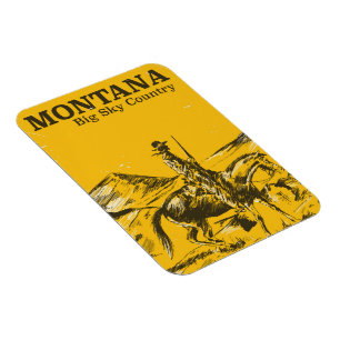 Montana Big sky Country vintage reisposter Magneet