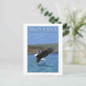 Montana - Big Sky CountryDiving Eagle Briefkaart (Staand voorkant)