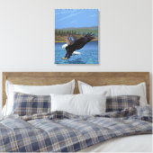 Montana - Big Sky CountryDiving Eagle Canvas Afdruk (Insitu (Slaapkamer))