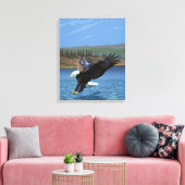 Montana - Big Sky CountryDiving Eagle Canvas Afdruk (Insitu (Woonkamer))