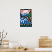 Montana — Big Sky CountryFly Vist Scene Poster (Keuken)