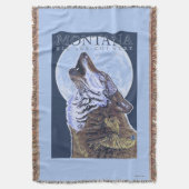 Montana - Big Sky CountryHowling Wolf Deken (Voorkant Verticaal)