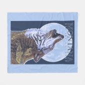 Montana - Big Sky CountryHowling Wolf Fleece Deken (Voorkant (Horizontaal))