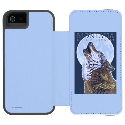 Montana - Big Sky CountryHowling Wolf Incipio iPhone Portemonnee Hoesje (Agenda Open)