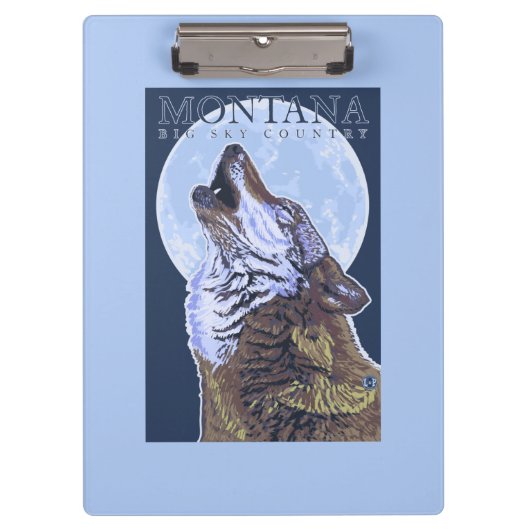 Montana - Big Sky CountryHowling Wolf Klembord (Voorkant)