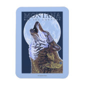 Montana - Big Sky CountryHowling Wolf Magneet (Verticaal)
