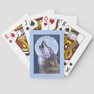 Montana - Big Sky CountryHowling Wolf Pokerkaarten