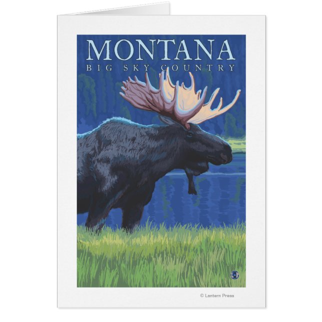 Montana — Big Sky CountryMoose in Moonlight (Voorkant)