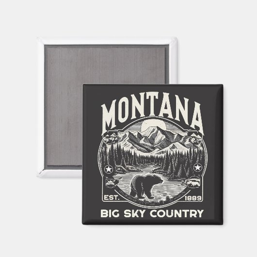  Montana Big Sky Land Magneet (Voorkant / Achterkant)