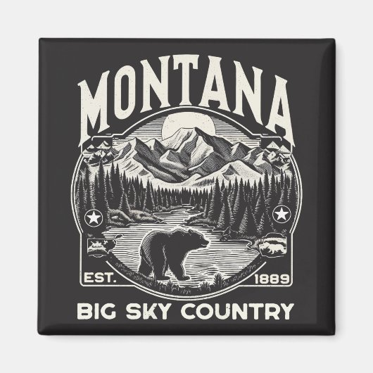 Montana Big Sky Land Magneet (Voorkant)