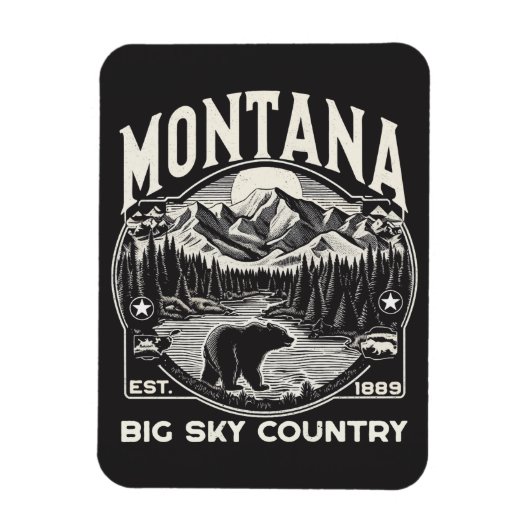  Montana Big Sky Land Magneet (Verticaal)