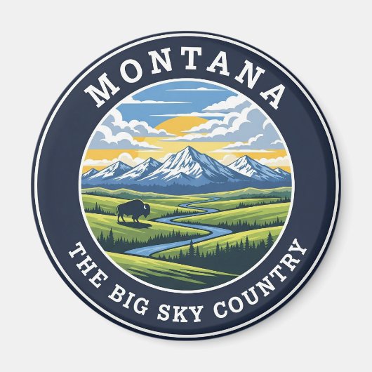 Montana Big Sky Land Magneet (Voorkant)