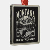 Montana Big Sky Land Metalen Ornament (Rechts)
