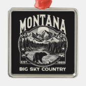  Montana Big Sky Land Metalen Ornament (Voorkant)