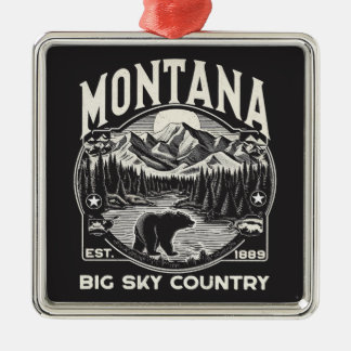 Montana Big Sky Land Metalen Ornament