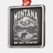  Montana Big Sky Land Metalen Ornament (Links)