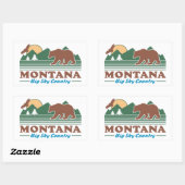 Montana Big Sky Land Rechthoekige Sticker (Vel)
