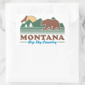 Montana Big Sky Land Rechthoekige Sticker (Tas)