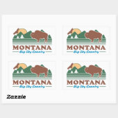 Montana Big Sky Land Rechthoekige Sticker (Vel)