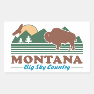Montana Big Sky Land Rechthoekige Sticker