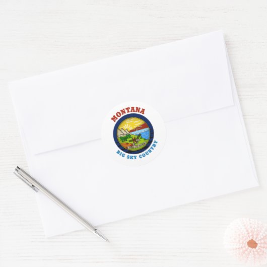 MONTANA BIG SKY STAATSVLAG RONDE STICKER (Envelop)