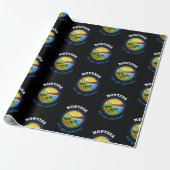 MONTANA BIG SKY STATE FLAG CADEAUPAPIER (Uitgerold)