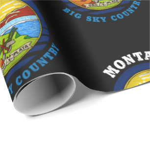 MONTANA BIG SKY STATE FLAG CADEAUPAPIER