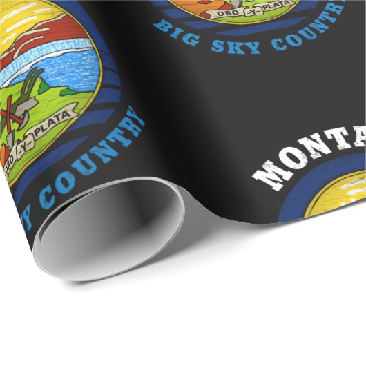 MONTANA BIG SKY STATE FLAG CADEAUPAPIER (Rol Hoek)