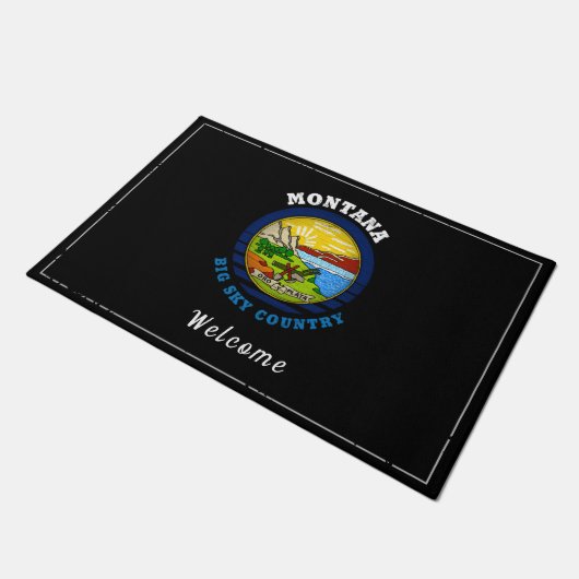 MONTANA BIG SKY STATE FLAG DEURMAT (Schuin)