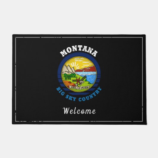 MONTANA BIG SKY STATE FLAG DEURMAT (Voorkant)