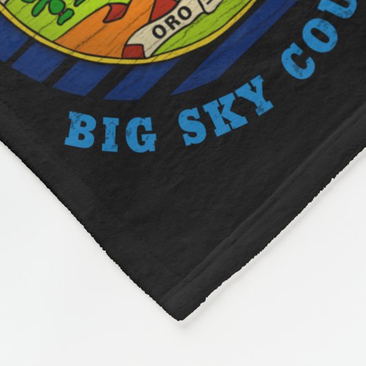 MONTANA BIG SKY STATE FLAG FLEECE DEKEN (Hoek)