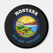 MONTANA BIG SKY STATE FLAG MAGNEET (Voorkant)