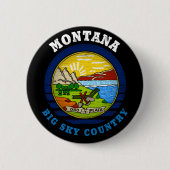 MONTANA BIG SKY STATE FLAG RONDE BUTTON 5,7 CM (Voorkant)
