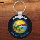 MONTANA BIG SKY STATE FLAG SLEUTELHANGER (Voorkant)