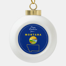 Montana - "Big Sky State Greetings" Ornament
