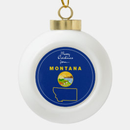 Montana - "Big Sky State Greetings" Ornament