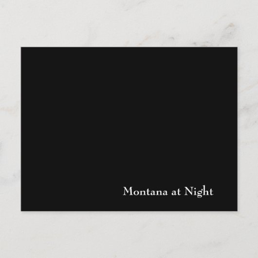 Montana bij nacht briefkaart (Voorkant)