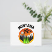 Montana Birds, Mountains and Trees. Buitendeuren Briefkaart (Staand voorkant)